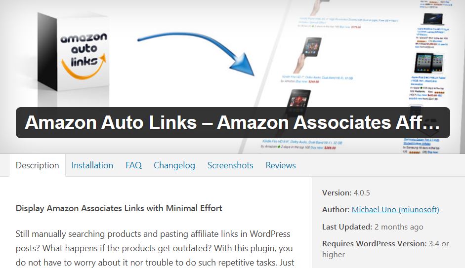 amazon auto links