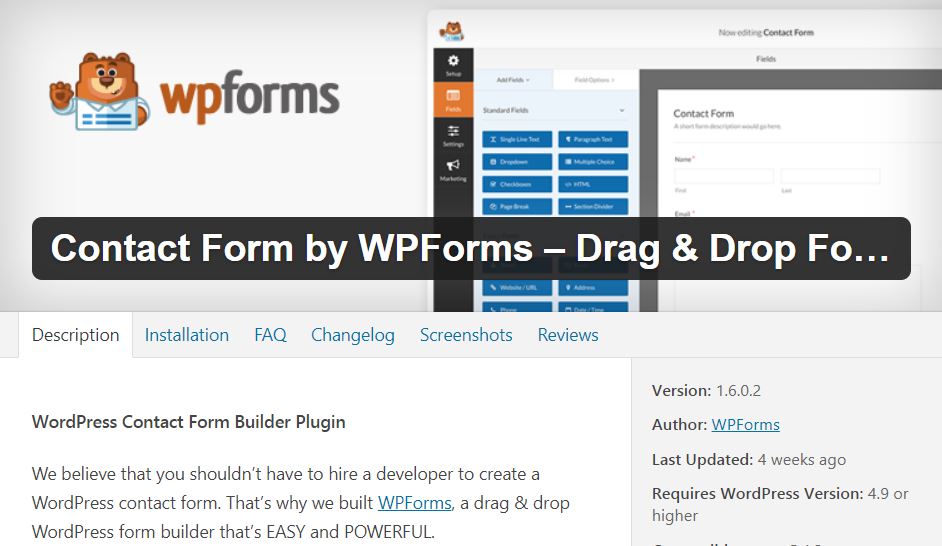 wpforms - best wordpress plugins for affiliate marketing