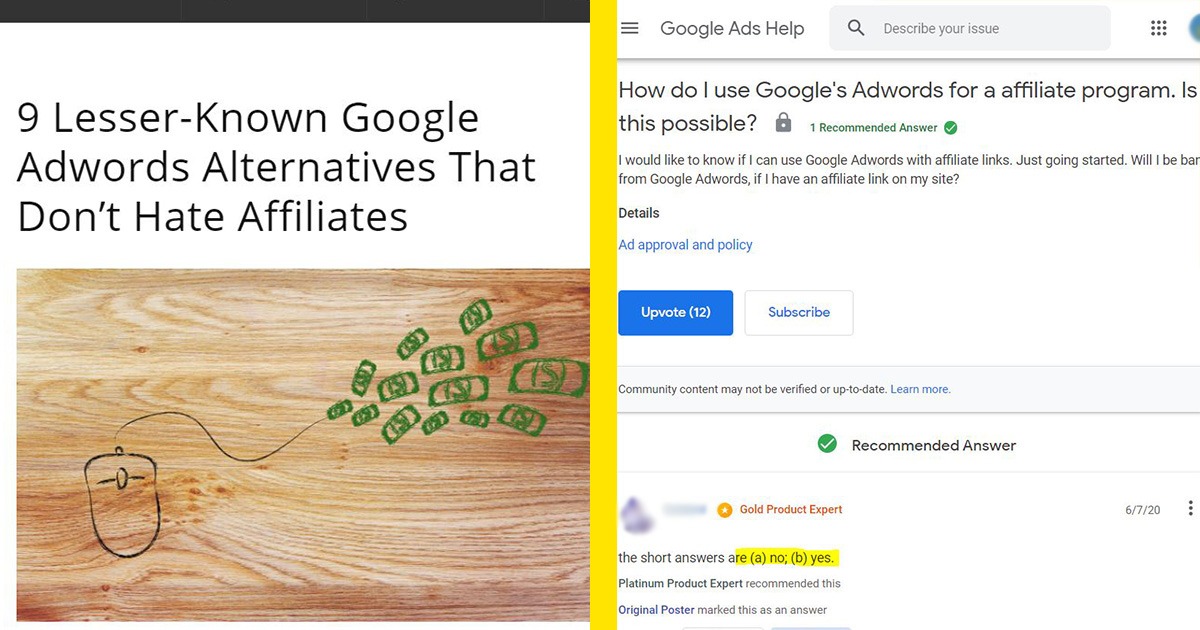 Google Ads vs Affiliates