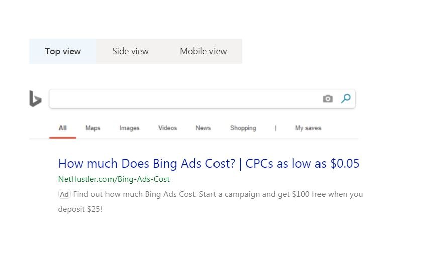 types of bing ads