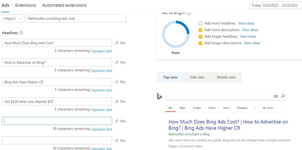 bing responsive ads