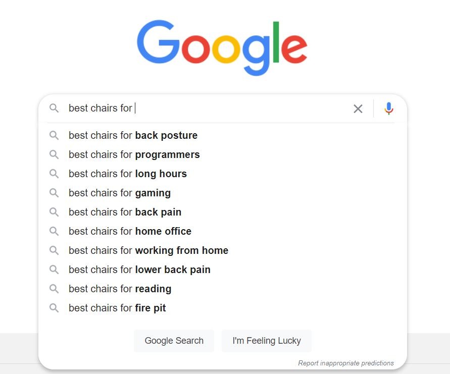 Google autocomplete