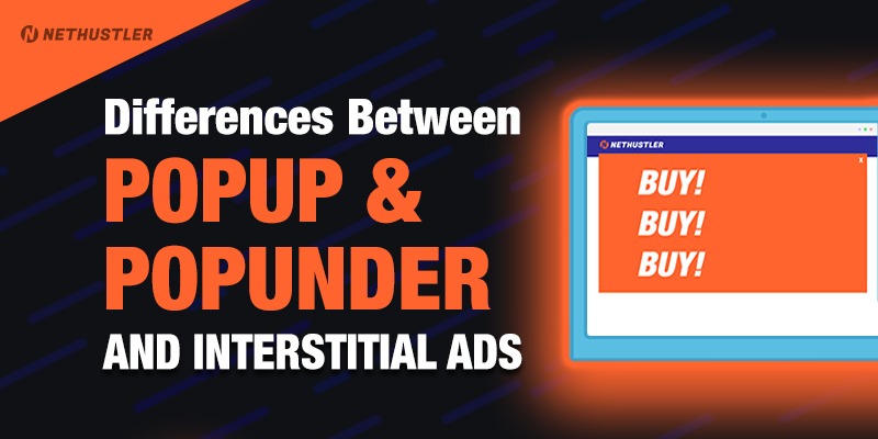 Difference between popup and popunder ads