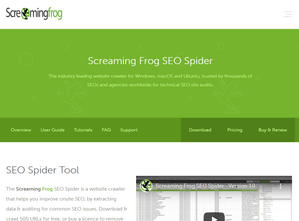 screamingfrog digital marketing tool