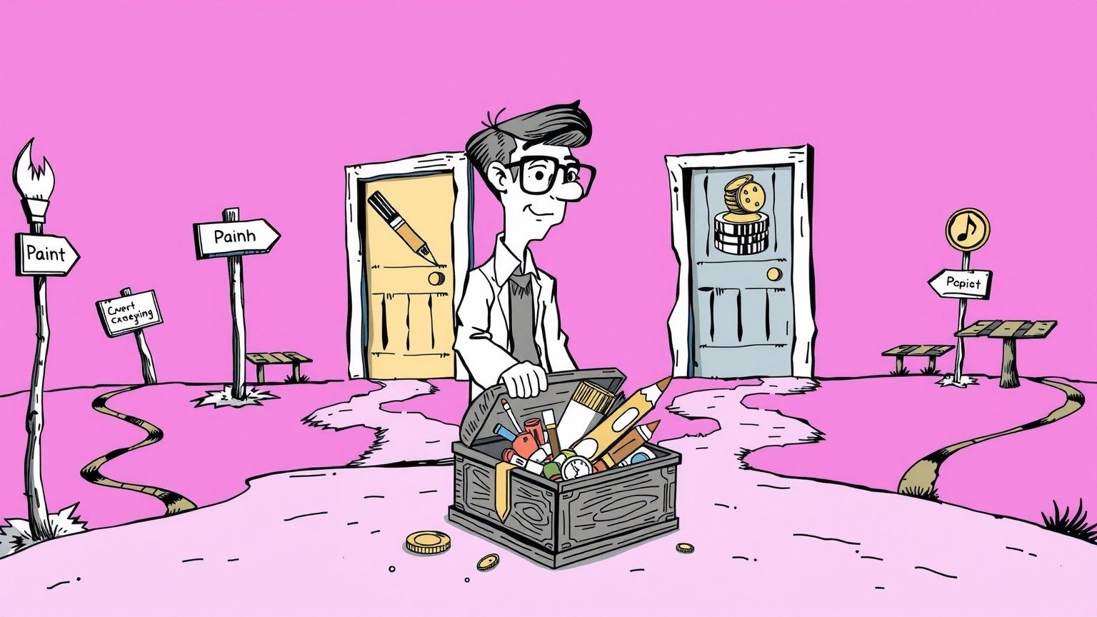 creator making a choice