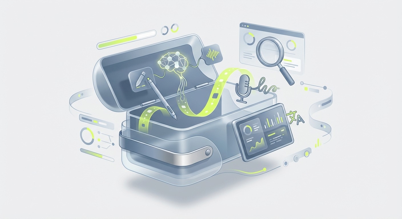 toolbox with futuristic tools